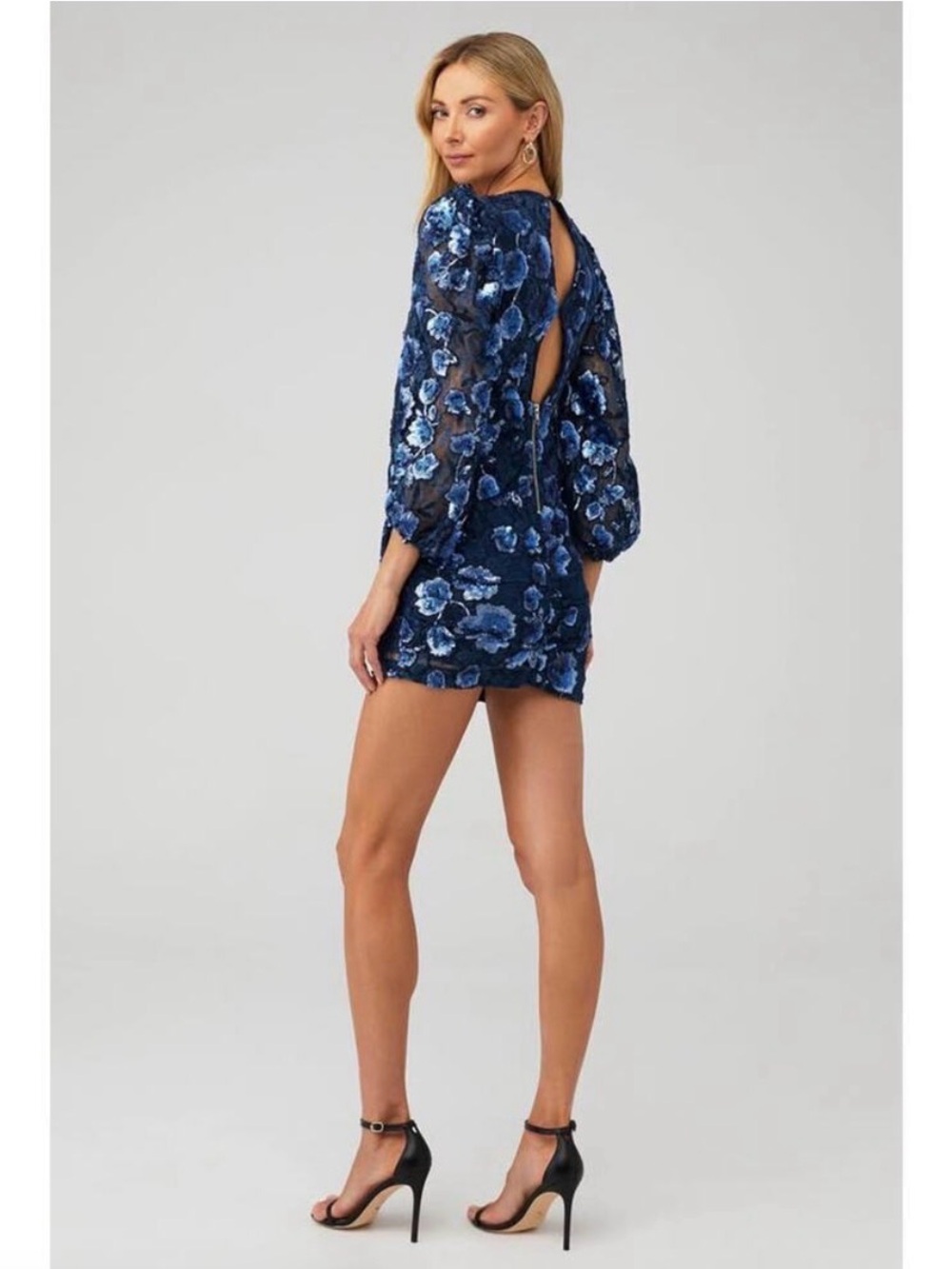 For Love and Lemons, Victoria Embroidered Sequin Floral Mini Dress | W Small - Picture 2 of 11